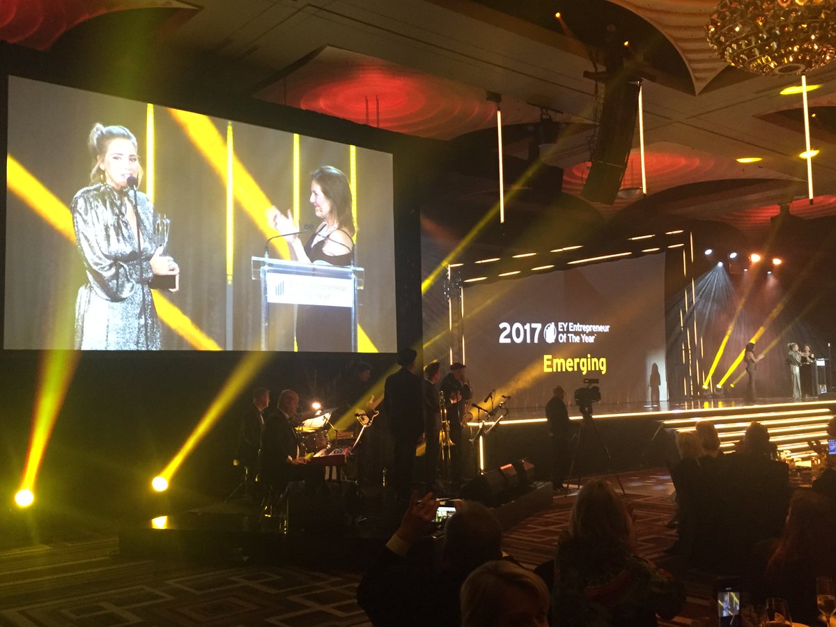 Sporteee8's tweet photo. Congratulations Michelle Aznavorian of Misha Collection in winning the Emerging Category of the #eoy awards!! https://t.co/KX4GfuGrWI