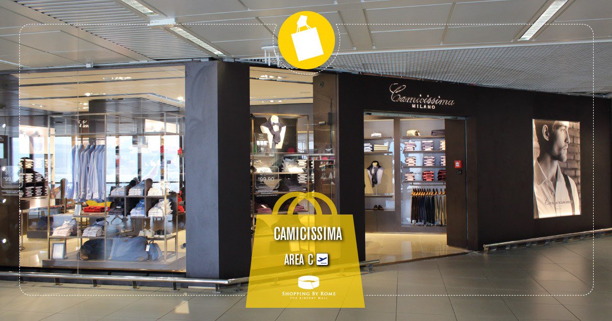 AeroportidiRoma's tweet photo. #Camicissima, già presente al T3 Mezzanino, raddoppia a #Fiumicino con l'apertura di un nuovo punto vendita in area di imbarco C https://t.co/0wAD2WqcI8