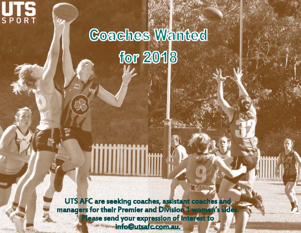Are you a coach looking for a challenge? Try women's AFL with <a href="/UTSShamrocks/">UTS Shamrocks</a>! 
<a href="/aflwomens/">AFL Women's</a> <a href="/AFLSydney/">AFL Sydney</a> @UTSBats