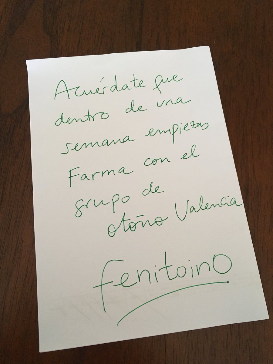 Al despertar hoy he visto esta nota que me ha dejado <a href="/fenitoino/">Fenitoíno</a>. Nos vemos en una semana para comernos la farma en <a href="/farmaFIR/">farmaFIR</a> Valencia Otoño.