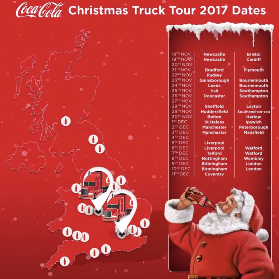 EscapeLiveCov's tweet photo. Excited to see the @CocaCola #Christmas truck is coming to @CovCityCentre!!! It’s ok to talk #Christmas now right? #HolidaysAreComing 🎅🏼 https://t.co/Fs17cBFAEr