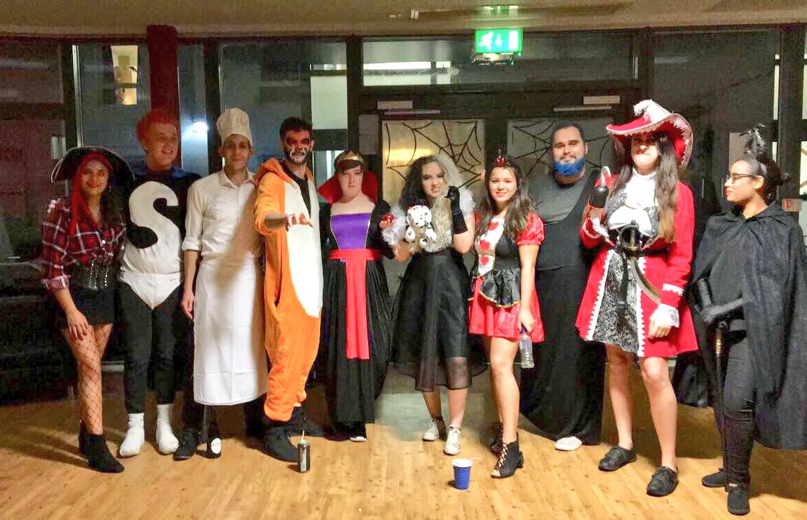 LSU_Action's tweet photo. The Action Committee absolutely smashed the fancy dress for our Halloween social! Great work team! #DeadDisney https://t.co/MaRxCZs4YA