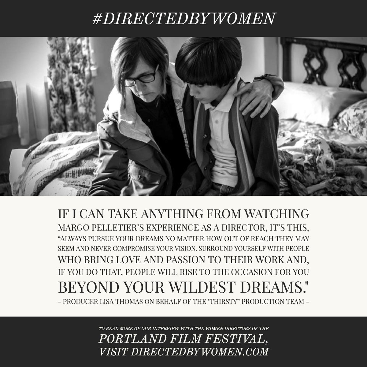 Off to Portland to unveil THIRSTY on the West.  Hats off to all the women directors in the festival!  directedbywomen.com/pdxff17-women-…