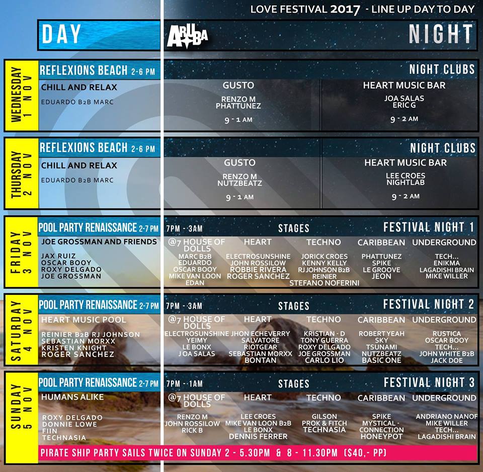 CoolFM989's tweet photo. Love Festival Aruba kicks off today! Wanna know when your favorite DJ's &amp; artists play? Check out their timetable. #coolad #aruba #coolfm https://t.co/rJF7iuzFP6