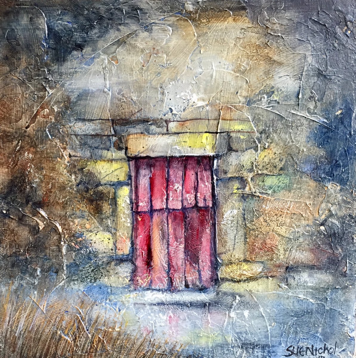 staithesartist's tweet photo. The Old Barn Door. #swaledale another for @oldschoolmuker #finishingoff #YorkshireDales https://t.co/sJOhduS03k