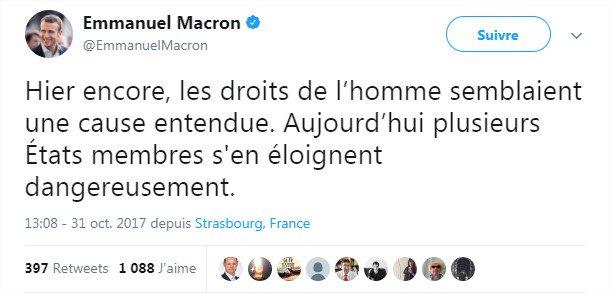 OBerruyer's tweet photo. Courageuse autocritique (?) de Macron au moment du passage dans "L'État d'Urgence Permanent" https://t.co/a9JDpwQKjB https://t.co/O5V83YwGMW