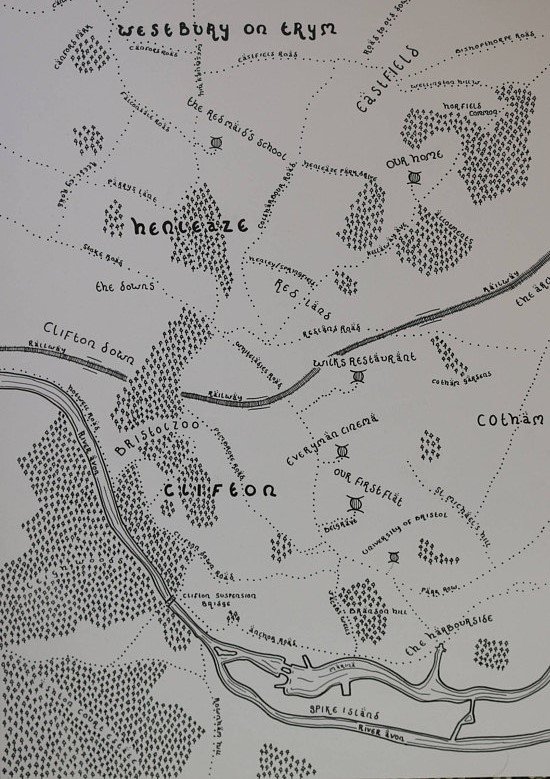DanBell__'s tweet photo. I was also asked to convert some of Bristol into a bespoke Shire-esque type illustration. See what you think below. #TheShire #Bristol #BespokeMaps #Etsy #GraphicPens #Illustration #MiddleEarthsMaps #Follow https://t.co/B25lWhZWYL