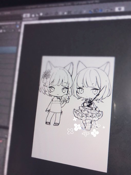 ねこみみたちのラフ 