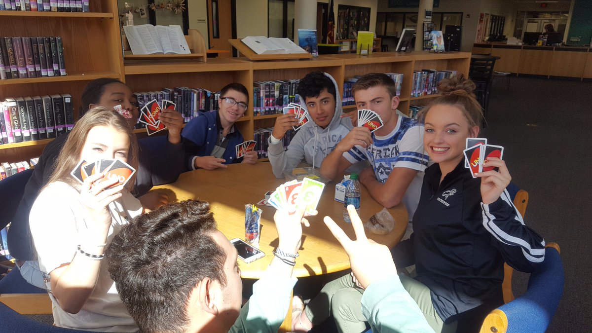 Uno Tournament in the WHS Library today during Megalunch!  #whywisd