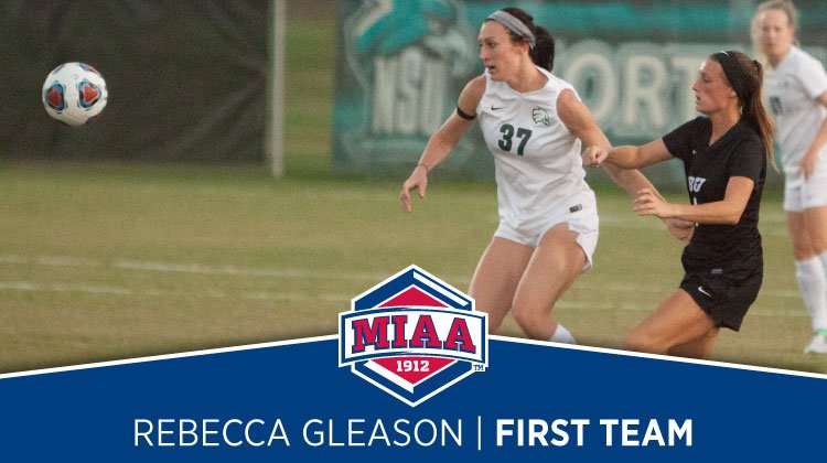 First Team All-MIAA 👊🏽 and a 🏆🏆🏆x honoree for Rebecca Gleason @NSUWSoccer  #TeamNSU