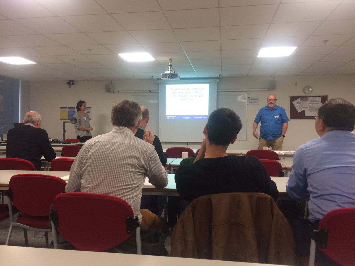 @maj_vanS presenting at #23windyday on aeolian inputs to Arctic soils <a href="/lborogeog/">Loughborough Geography and Environment</a> #dust #Dusty_lakes