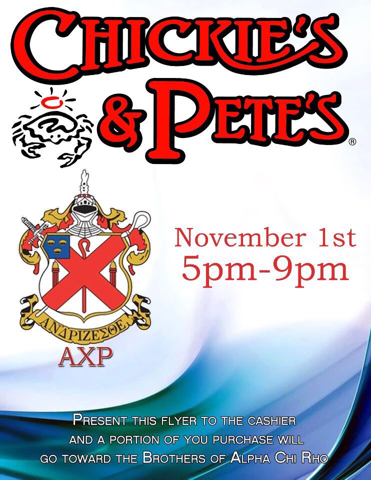 rowanaxp's tweet photo. Come out and grab a bite to eat tonight at Chickie’s &amp; Pete’s! https://t.co/udNGjrKN3u