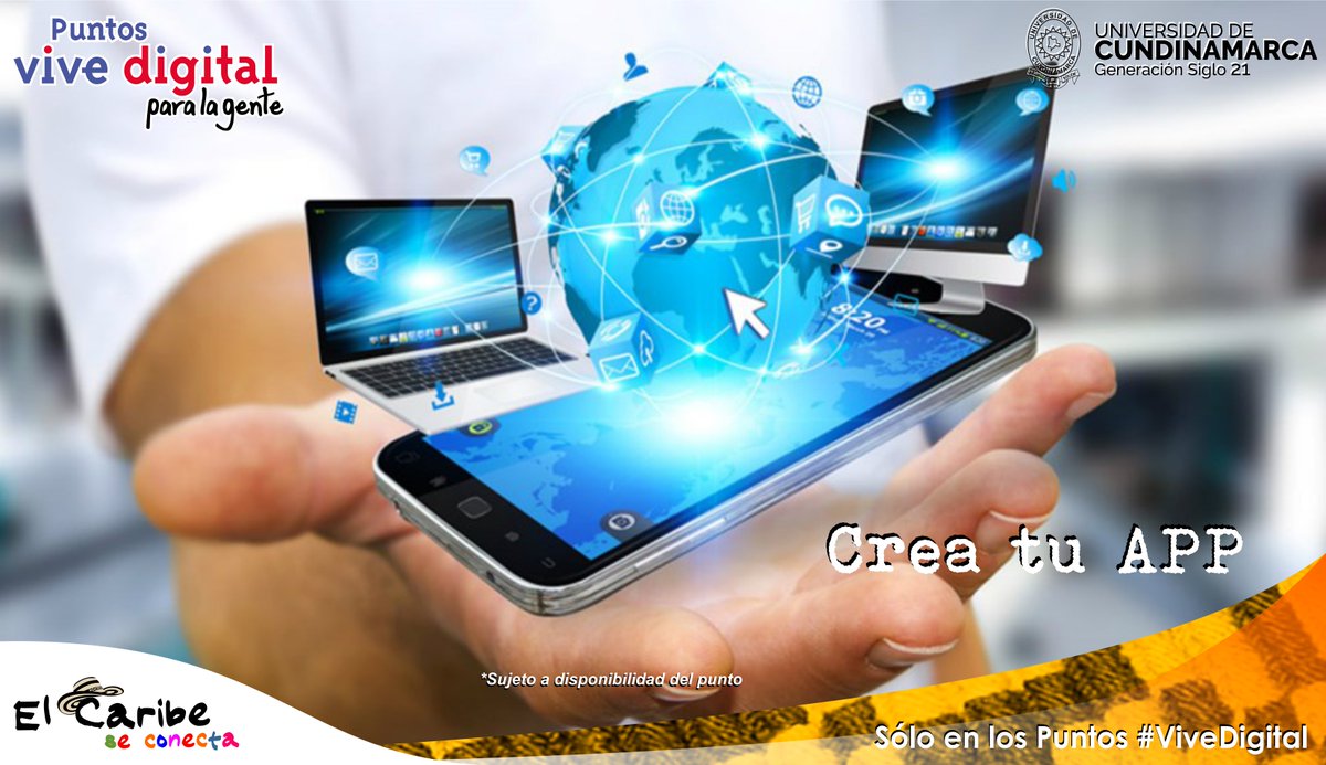 CaribeSeConecta's tweet photo. #CreaTuApp de ensueño en los Puntos #ViveDigital, la Universidad de @UCundinamarca te enseña y certifica. Anímate! https://t.co/x8nBCyvCtD