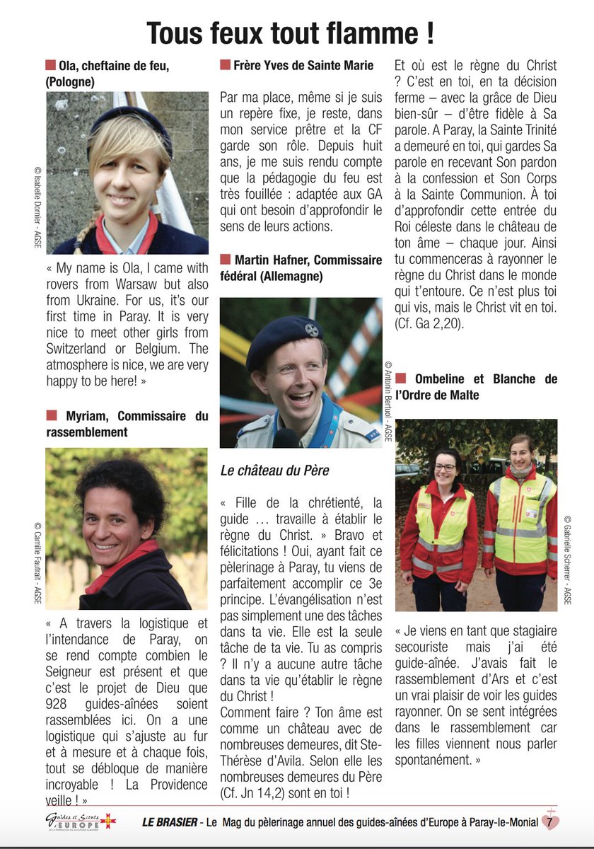 Scouts_Europe's tweet photo. Vous n’étiez pas à #Paray2017 ? Pas de problème : lisez « Le Brasier », le magazine du pèlerinage 😉📰

À lire sur https://t.co/V5z3lgwQil https://t.co/IXbDv1L1eB