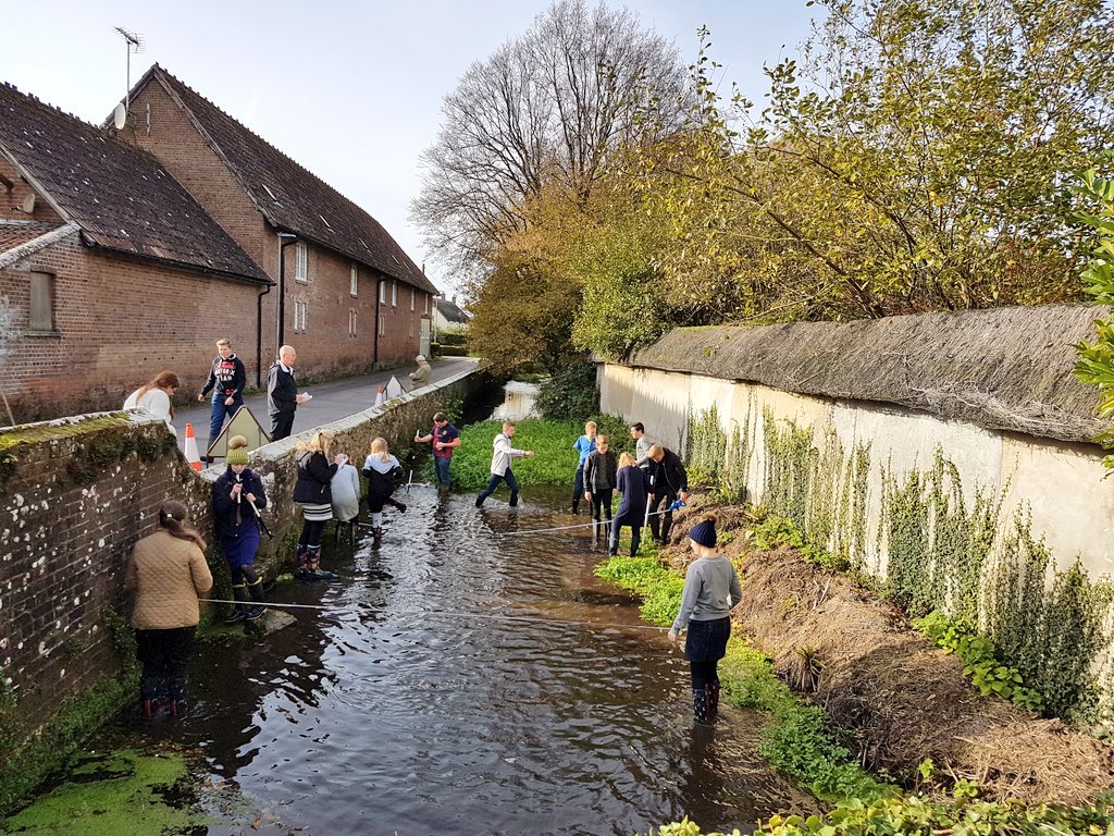 LeesonHouse's tweet photo. You wouldn't think this was November! A great day on the #riverpiddle doing #gcsefieldwork with Focus School. Changing downstream variables. https://t.co/UzxqdeCvZ2