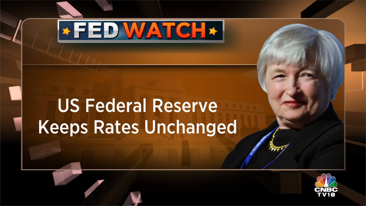 CNBCTV18Live's tweet photo. The Fed sticks to script, stands pat on rates as Fed Chair Yellen presides over one of her last meetings today #RatesUnchanged https://t.co/IGXLYVTPmx