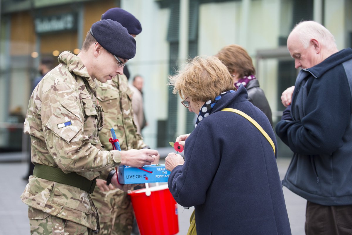 BritishArmy's tweet photo. Military personnel across the West Midlands are out in force to support this year’s #BirminghamPoppyDay https://t.co/f6yNrDei6N