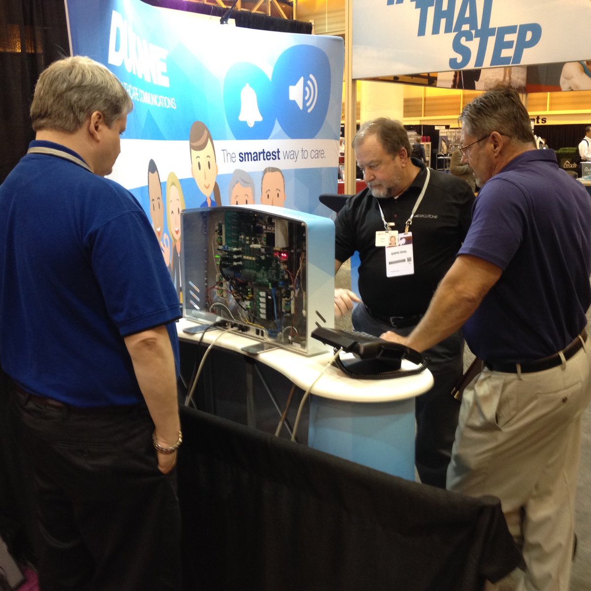 #leadingage17 has been so much fun, and we've connected with some great companies! Proud to showcase the new DUKANE® HC7000 #nursecallsystem