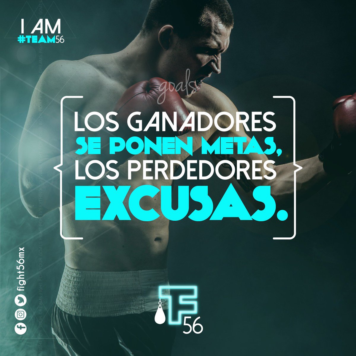 fight56mx's tweet photo. #Quien50 #FraseDelDia Los ganadores se ponen metas, los perdedores excusas ¿Cuál de los dos eres tu? #team56 #fight56 #boxeo #Entrenamiento https://t.co/K79QKVmTFo