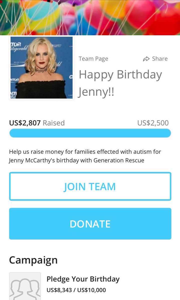 JennySurprise's tweet photo. @JennyMcCarthy for a 4th year #jugettes &amp; #BHs have donated in your honor to @GenRescue &amp; once again another family has been blessed by you💙 https://t.co/XWzD3YUCzA