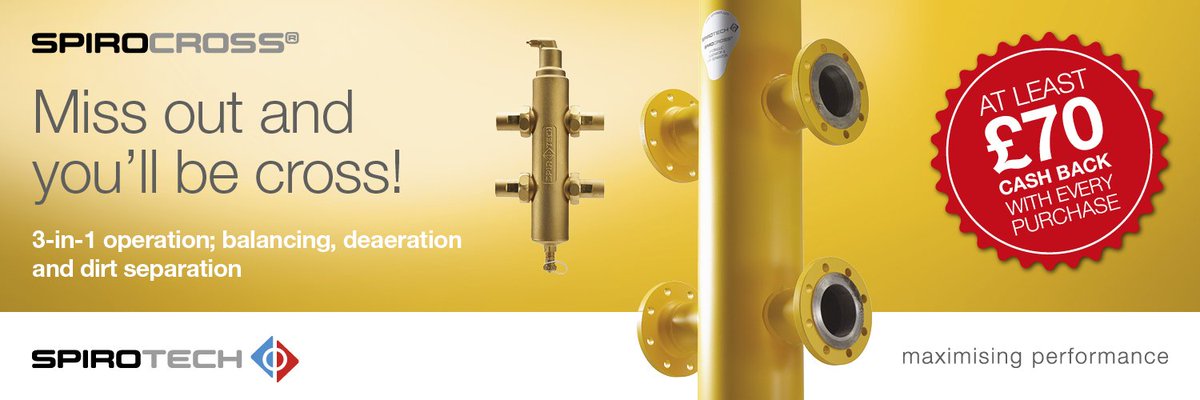 SpirotechUK's tweet image. 📢 ANNOUNCEMENT 📢 From today we’re launching a cashback offer on #SpiroCross purchases! More info: bit.ly/2h27vZT