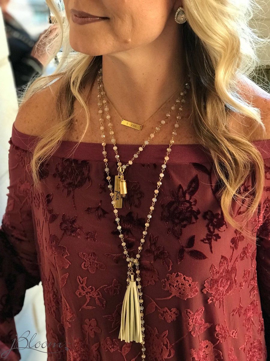 Burgundy, gold a touch of sparkle and a hint of tassel - all on point for fall! #fall #jBloom
