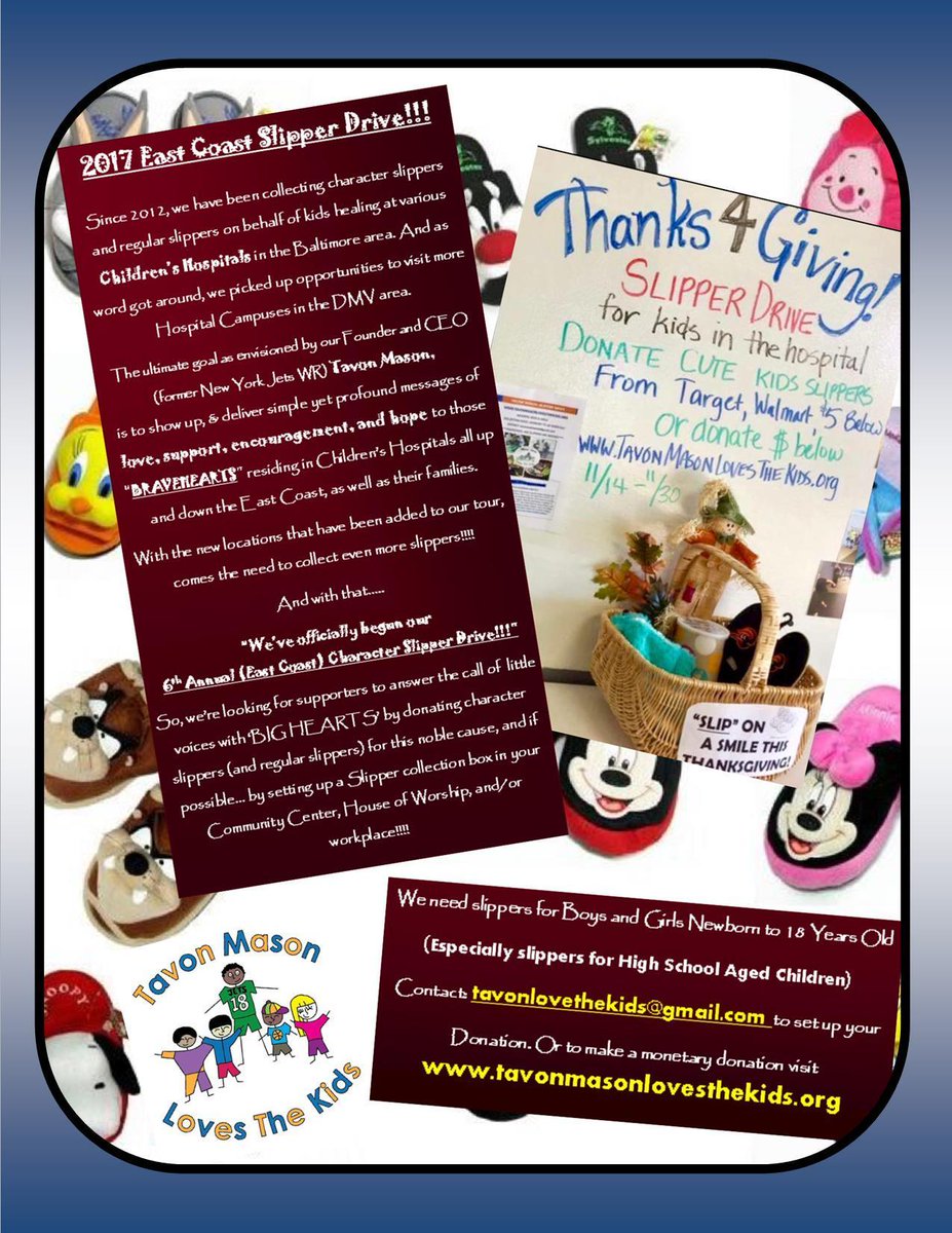 TMLTKF's tweet photo. Oh we didn't forget about our top initiative our #annualcharacterslipperdrive for various #childrenhospitals. We r collecting teen slippers https://t.co/JzqNX7XK09