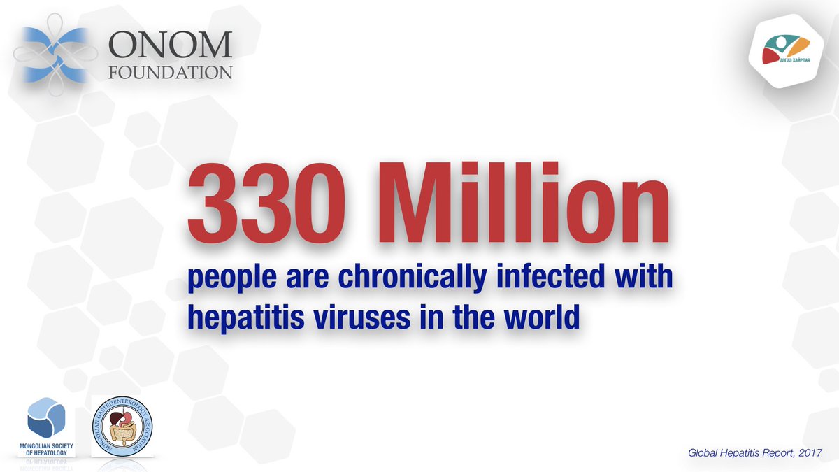 #330Million people in the world are chronically infected with hepatitis viruses #NoHep #HepSummit2017 #Mongolia