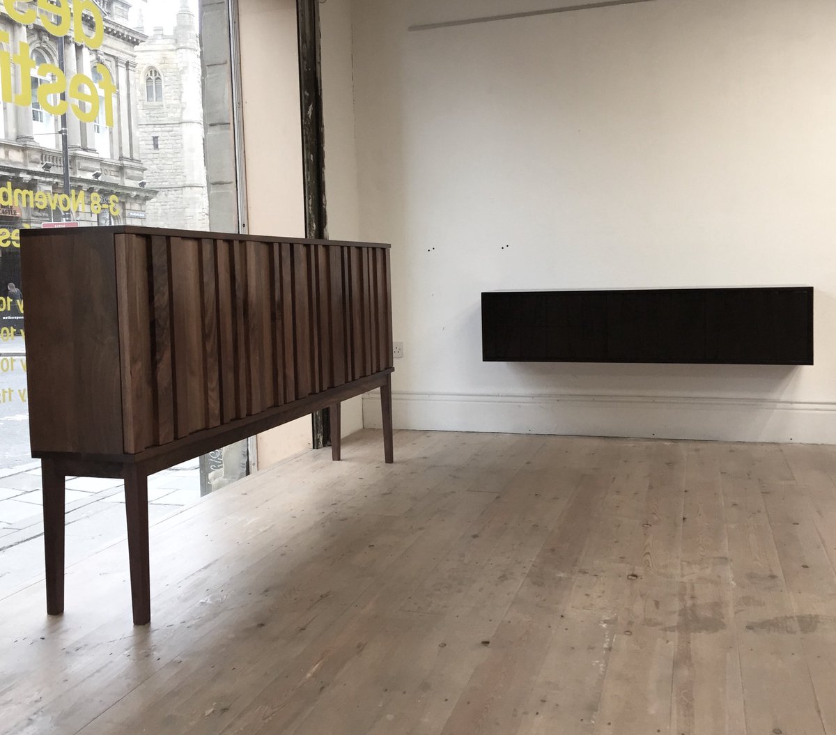 afiddesign's tweet photo. 2 ‘strip’ cabinets in @DesignEventNE ‘Design Source’ exhibition best design from  North of England 3–8 Nov Assembly House Newcastle NE1 1SG https://t.co/kAO3TUja81