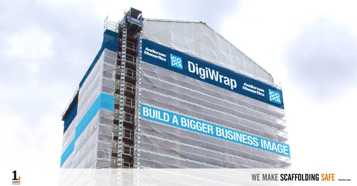 LeachsSafety's tweet photo. The smart & professional appearance of scaffold sheeting, can be a benefit to contractors.
With #Monarflex #DigiWrap https://t.co/ag2bKmQQQp https://t.co/4uslY4HKSf