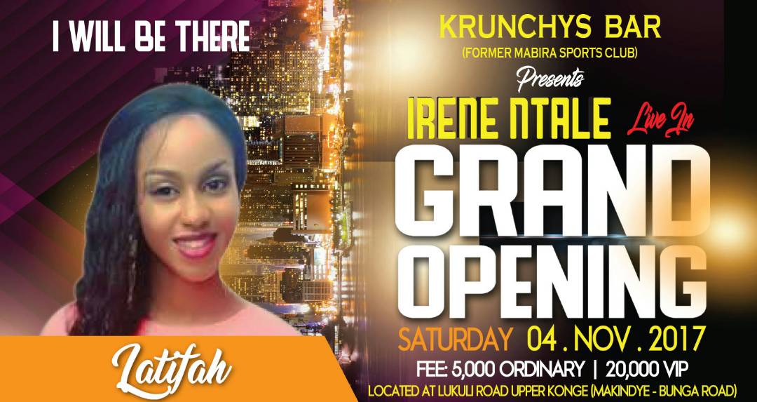 KrunchysBar's tweet photo. All about #4thNov2017 #ThisSaturday #GrandOpening #KrunchysBar
@EyeproSeriez @NTVTheBeat @DouglasLwangaUg @Irenentale @TeamNtale @babyfaceug https://t.co/Z6C77EXQDW