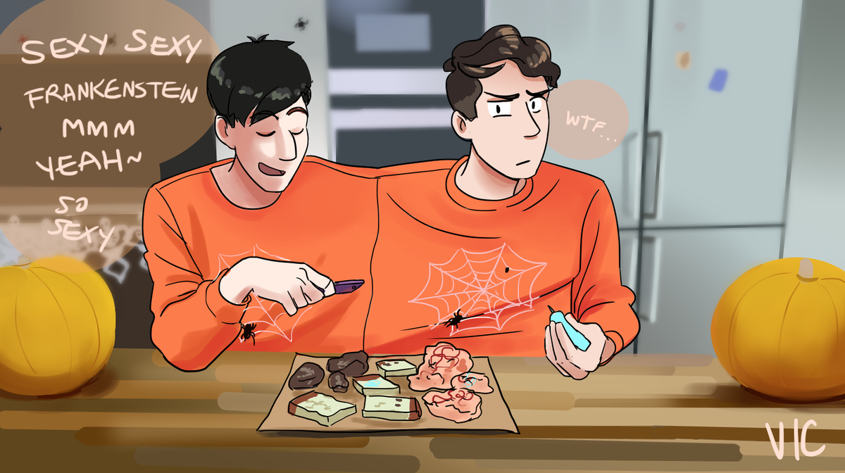 incaseyouart's tweet image. The Halloween baking vid for this year was pure gold. I haven't laughed that much in a while, so thanks @danielhowell and @AmazingPhil :P