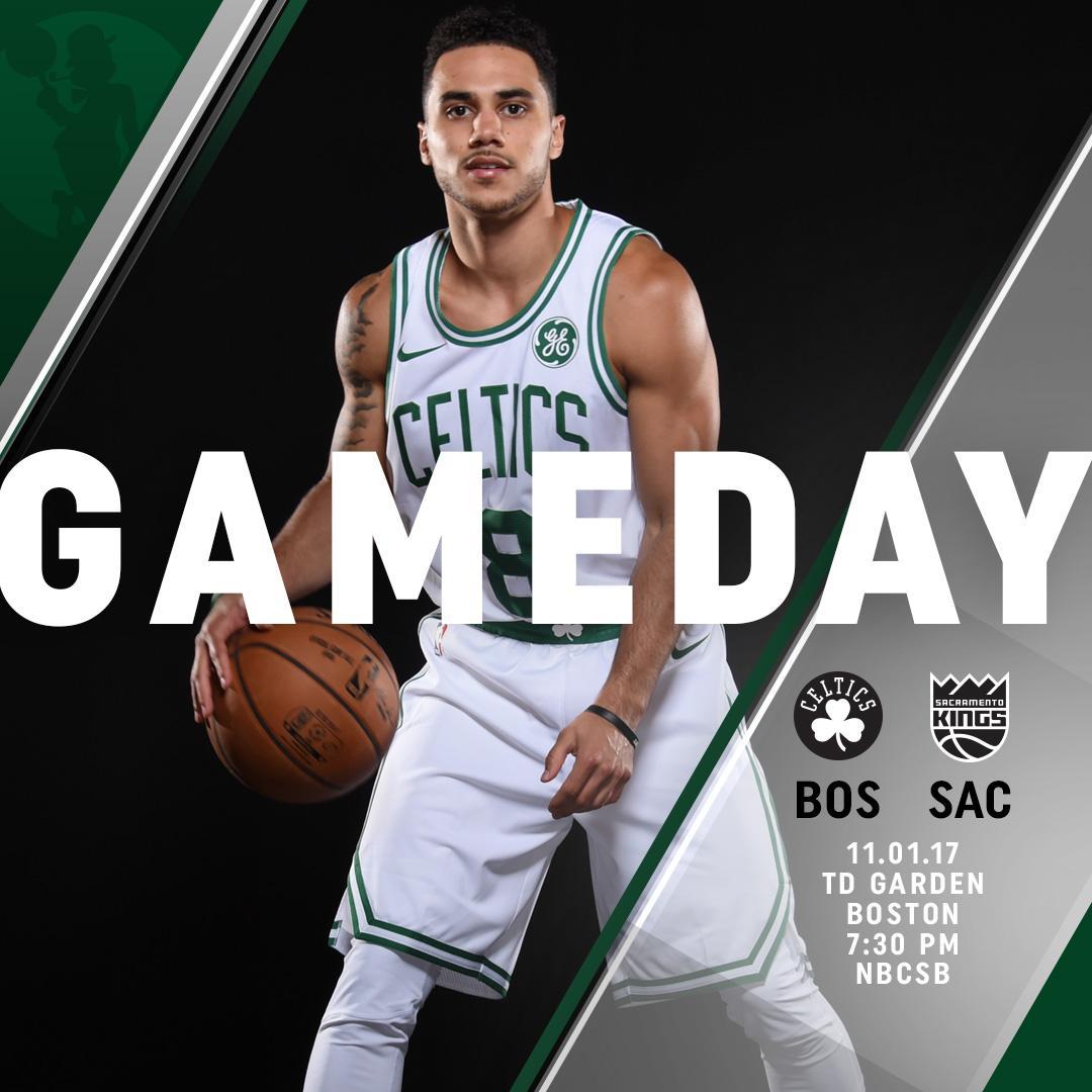 celtics's tweet image. TONIGHT #Celtics vs @SacramentoKings 
📍 @tdgarden 
⏰ 7:30 p.m.
📝 Celtics.com/gameday
📺 @NBCSBoston 
🎙️@wzlx