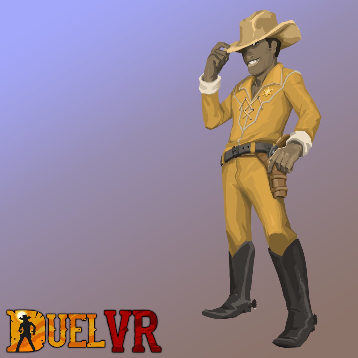 duel_vr's tweet photo. Everyone in town likes The Sheriff! He's a man you can tie to. Nothin' like the ol' drunkard we had before #indiedev #gamedev #conceptart https://t.co/UlK4baPJ6H