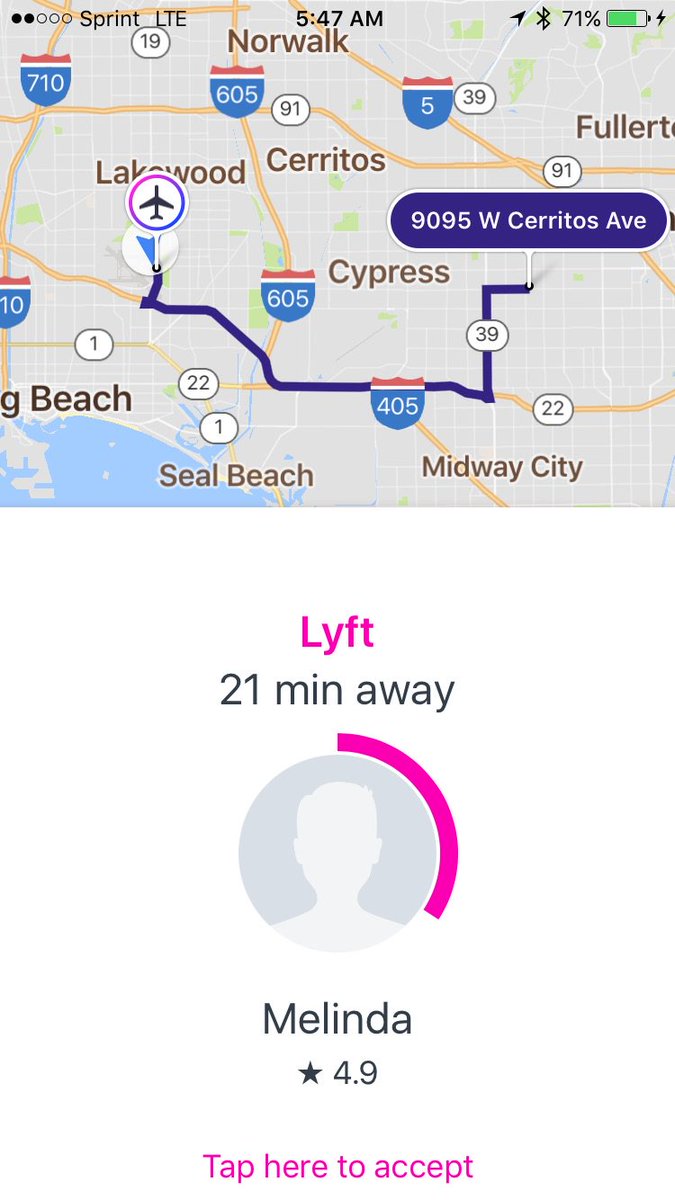KennyKlein's tweet photo. @lyft 6 requests back to back 20+ mins away. Now acceptance rating is too low to earn. Thanks Lyft. -5 star lyft driver, soon to be Uber https://t.co/TbiBvBoOWx