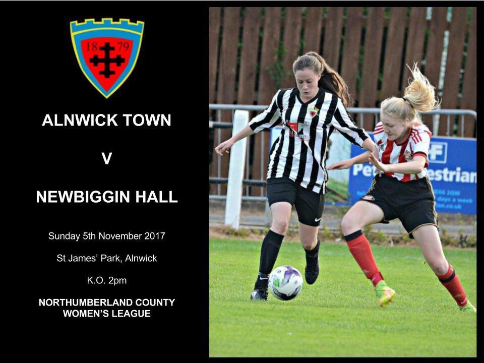 📅5th Nov 2pm KO
📍St James' Park, Alnwick 
⚽️V Newbiggin Hall