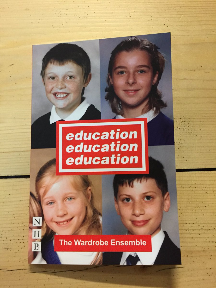 You can now buy the Education, Education, Education playtext! Here is a photo of us trying and failing to be cool about it <a href="/NickHernBooks/">Nick Hern Books</a>