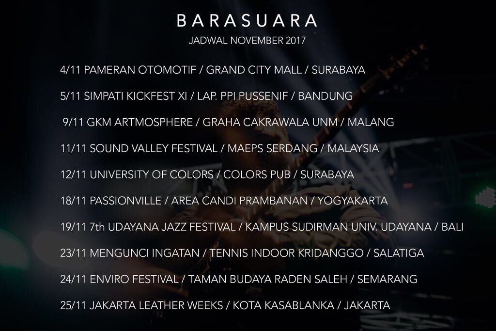 BARASUARA's tweet photo. November, mari berjumpa! https://t.co/dyeUlHafXD