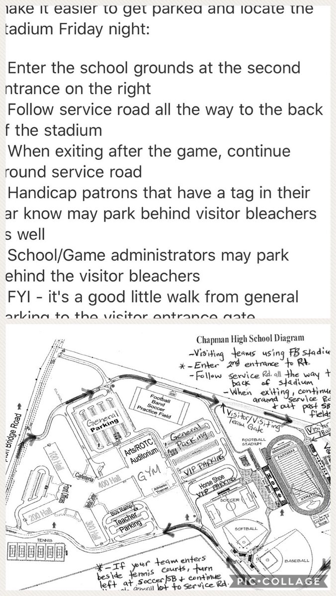 CrescentTigers's tweet photo. Parking info for Friday Night’s Football Playoff @ Chapman.  See you there! https://t.co/lIAStPYUvr