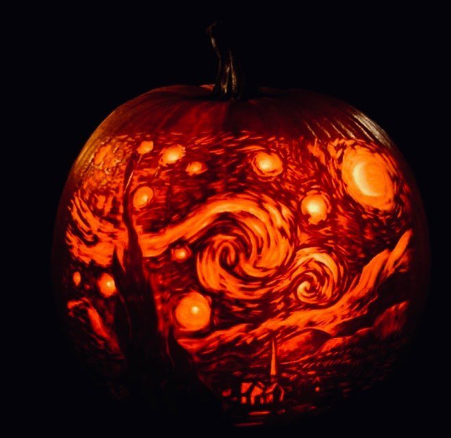 BikesBows's tweet photo. The only thing we have to fear is fear itself....and spiders. 
Happy Halloween!

#bikes_and_bows #halloween #jackolantern #starrynight #car… https://t.co/DzfxNyReHq