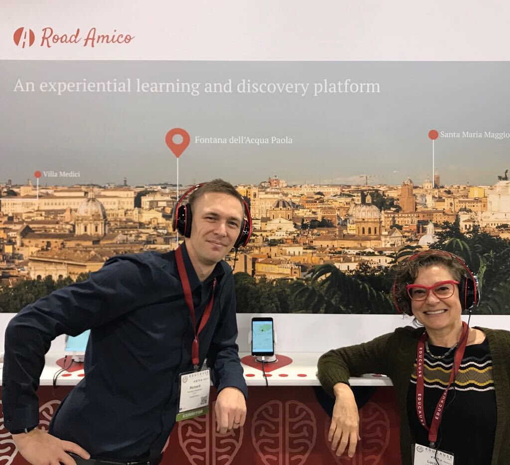 RoadAmico's tweet photo. Come and visit us in Rome today at @RoadAmico stand S-22 @educause #EDU17 #experientiallearning #geolearning #edtech https://t.co/k00mdecnEx