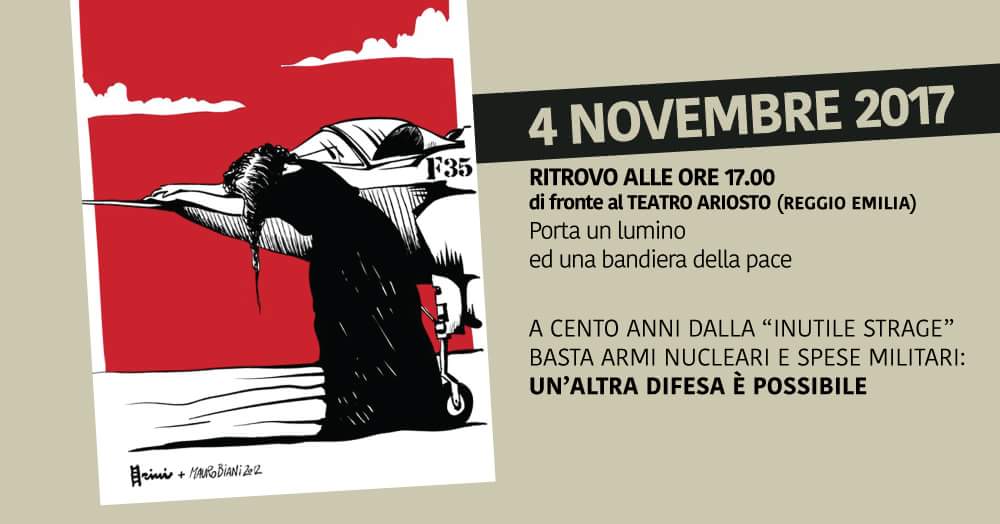 Basta spese militari e armi militari - 4/11 17.00 appuntamento a Reggio Emilia 
facebook.com/events/1950210…