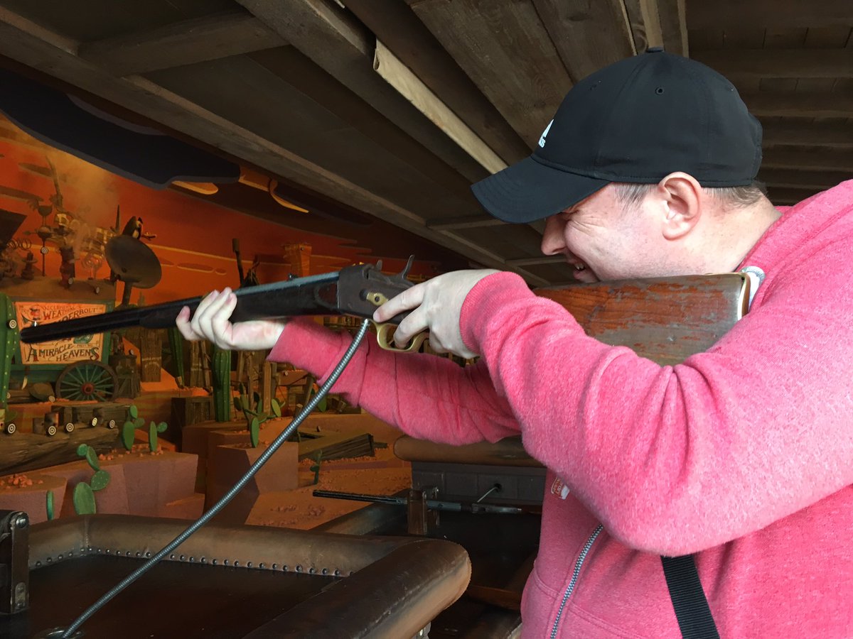 ClareWildish's tweet photo. Sorry everyone, I let @BrianKSaxon have a gun 🙈#badinfluencebrian #dlpboo2 https://t.co/VsfLhd2bDa