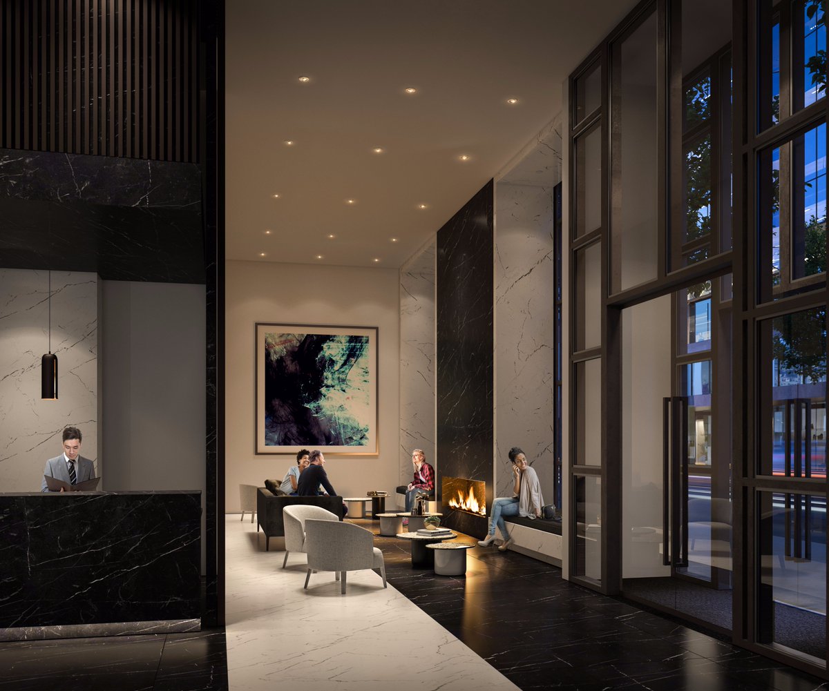 Lifetime_Dev's tweet photo. New interior renderings of Panda Condos showing Cecconi Simone's stunning design of the lobby, amenities areas, and suites. https://t.co/9NgsmjOpHk