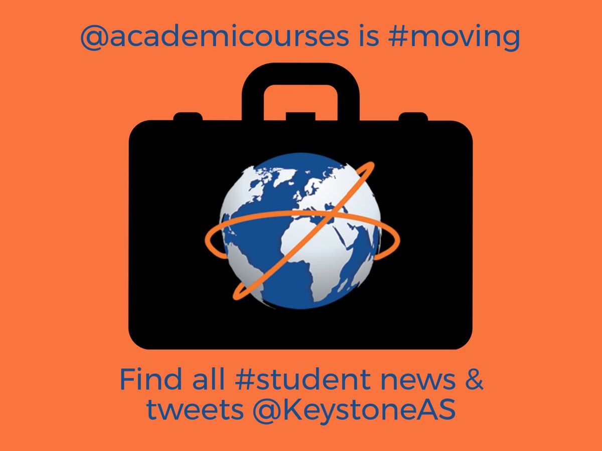 academicourses's tweet photo. @academicourses is moving to a new home! Find all your favorite #student news &amp; articles @KeystoneAS. #certificates #degrees #courses https://t.co/hESn74up5I
