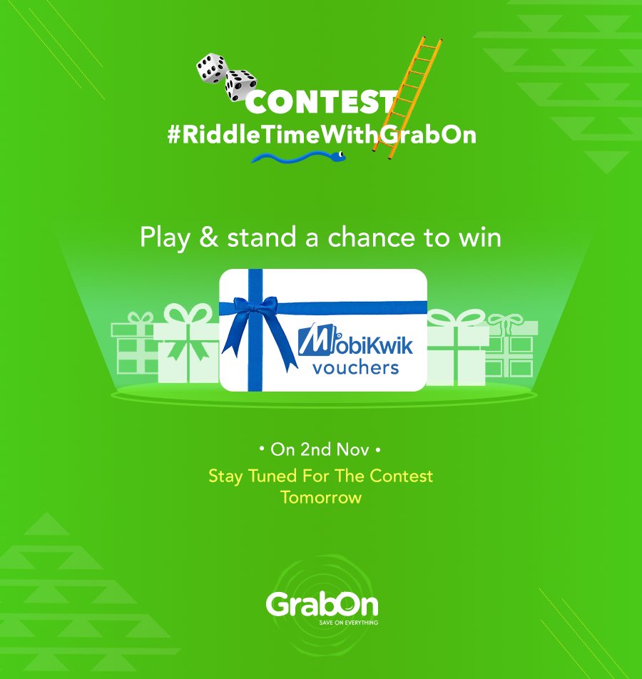 GrabOnIn's tweet photo. #StayTuned For The Contest Tomorrow!
#RiddleTimeWithGrabOn #ContestAlert #Contest
https://t.co/eCBWWpaD1H https://t.co/EaSzeUzvW7