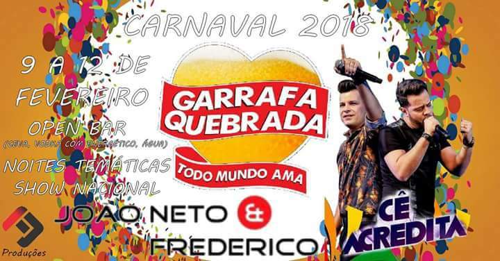 davidsabrino's tweet photo. Meses de preparação pra proporcionar o melhor carnaval.
Junta a cambada de amigos e fazer desses 4 dias os melhores.
#GarrafaQuebrada https://t.co/jF2osmYuFE