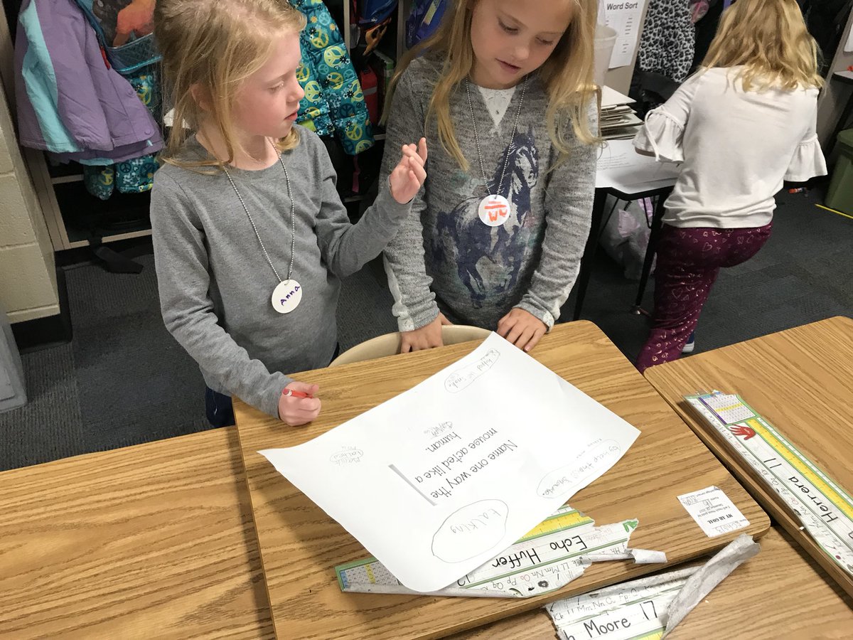McGarrellMJ's tweet photo. Literacy Chart Chats in room 14 #SensationalSecondGraders #ClassmateCollaboration #TCEStrong @MatthewMillerpe https://t.co/CG8jqLf2LA