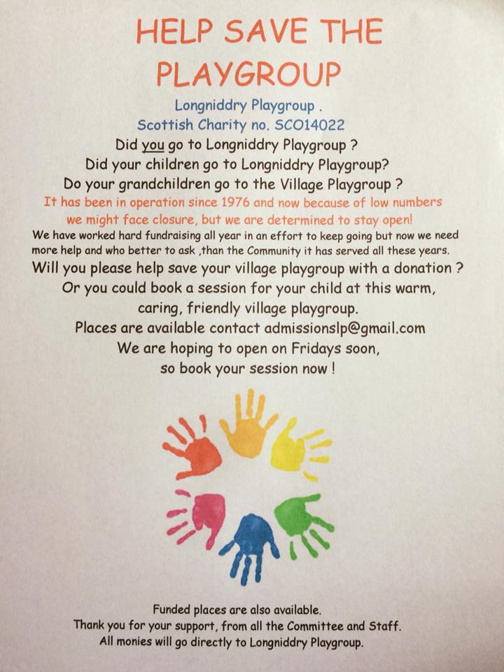 Please support your local Playgroup!