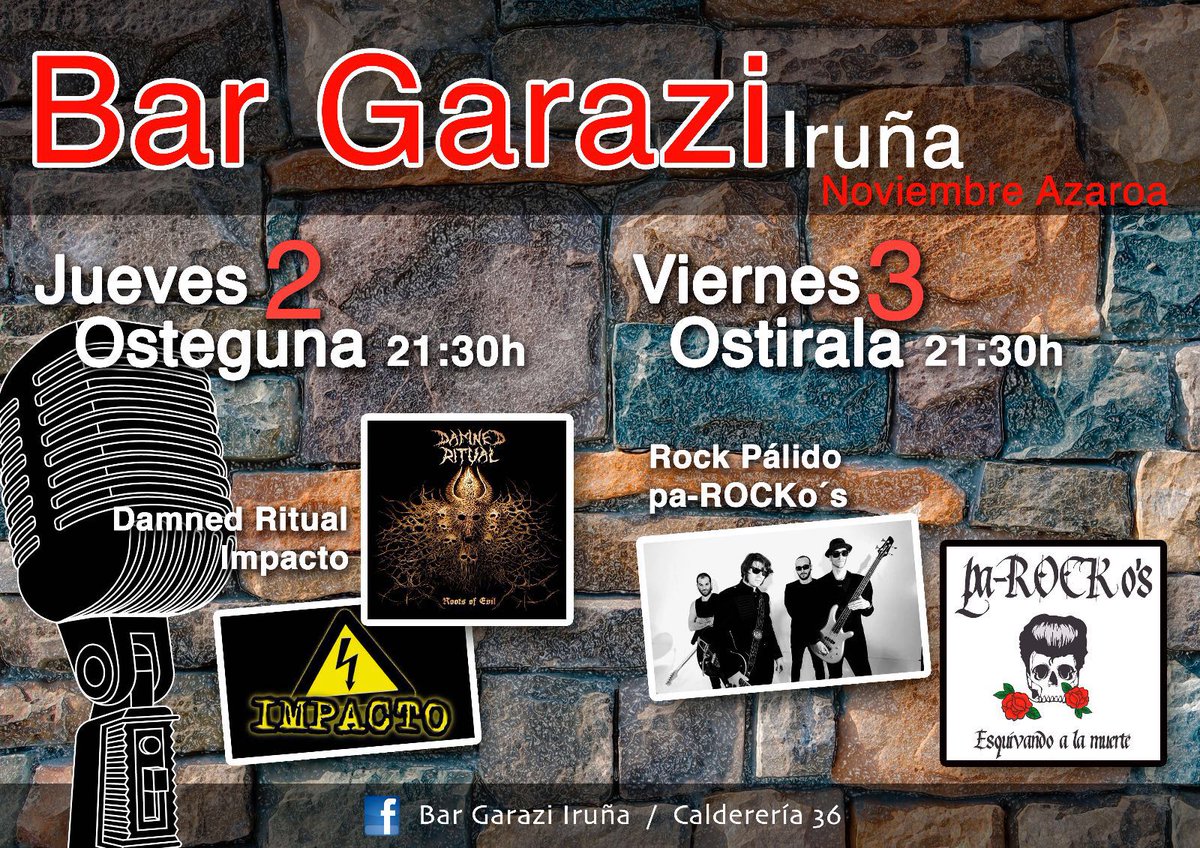 Mañana debut en el Garazi!! Os esperamos!!!!